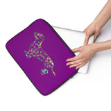 Laptop Sleeve Case - Dachshund Long on LOVE - Color Purple Passion - Personalize Free - Daisey's Doggie Chic