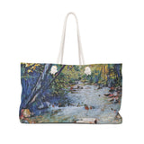 Exclusive Custom Art Tote Bag - Basin Creek Trail - Art - Painting - oversized Weekender Bags - personalize - Daisey's Doggie Chic