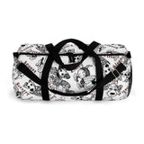 Exclusive Pet Art Duffel Bag - Black White Patchwork Dogs with Cutesy Names - Sizes S or L - personalize - Daisey's Doggie Chic