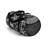 Exclusive Pet Art Duffel Bag - The Many Faces of Dogs with Name List Contrast - Sizes Small or Large - Choice of Color - personalize - Daisey's Doggie Chic