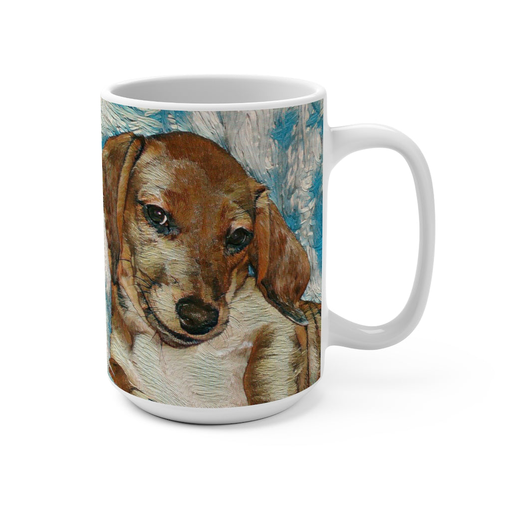 BEST1A Daisey CLOSEUP Art Mug 15oz - Daisey's Doggie Chic