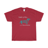 Dachshund Themed Crewneck T-Shirt – Cuddle up With a Dachshund logo - Adult (Unisex) Sizes S,M,L,XL,2XL in 19 colors - Daisey's Doggie Chic