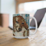 BEST1A Daisey CLOSEUP Art Mug 15oz - Daisey's Doggie Chic