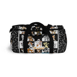 Exclusive Pet Art Duffel Bag - Jazzy Notes Dogs Dance to Their Own Beat Collage- 2 Sizes S or L - personalize - Daisey's Doggie Chic
