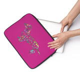 Laptop Sleeve Case - Dachshund Long on LOVE - Color Dark Fushia - Personalize Free - Daisey's Doggie Chic