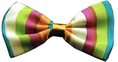 Super Fun & Festive Bow Tie for Small Dogs in Funky Stripes - Daisey's Doggie Chic