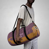 Exclusive Pet Art Duffel Bag - Long Day - Dachshund Spectacle Stripes - Dog Theme Bag - 2 Sizes S or L - personalize - Daisey's Doggie Chic