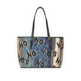 Baby Yoda No Yes No Scattered Center Vegan Tote PU Leather Shoulder Bag - Daisey's Doggie Chic