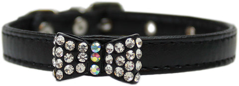 Bow-Dacious Crystal Bow Tie Collar in Color Black - Daisey's Doggie Chic