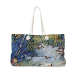 Exclusive Custom Art Tote Bag - Basin Creek Trail - Art - Painting - oversized Weekender Bags - personalize - Daisey's Doggie Chic