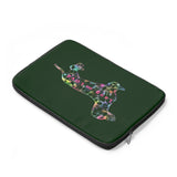 Laptop Sleeve Case - Dachshund Long on LOVE - Color Hunter Green 032608 - Personalize Free - Daisey's Doggie Chic