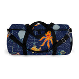 Exclusive Child Art Duffel Bag Under the Sea shown in NAVY Blue Gym Bag - Choice of Color & Size - personalize - Daisey's Doggie Chic