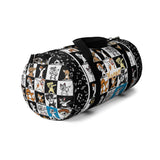 Exclusive Pet Art Duffel Bag - Jazzy Notes Dogs Dance to Their Own Beat Collage- 2 Sizes S or L - personalize - Daisey's Doggie Chic