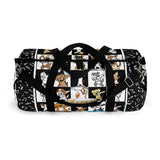 Exclusive Pet Art Duffel Bag - Jazzy Notes Dogs Dance to Their Own Beat Collage- 2 Sizes S or L - personalize - Daisey's Doggie Chic