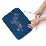 Laptop Sleeve Case - Dachshund Long on LOVE - Color Navy Blue - Personalize Free - Daisey's Doggie Chic
