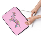 Laptop Sleeve Case - Dachshund Long on LOVE - Color Bubblegum Pink - Personalize Free - Daisey's Doggie Chic