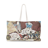Exclusive Pet Art Tote - Toffee Les Bones Chef -Season Everything with LOVE - Dogs in the Kitchen - Choice of Weekender or Tall Tote Bags - personalize - Daisey's Doggie Chic