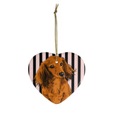 Daisey's Custom Ceramic Ornaments - Art made from Photo - Choice of Circle, Oval, Heart or Star - Daisey's Doggie Chic