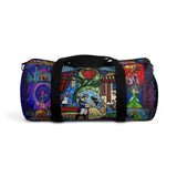 Beauty and the Beast Tale as Old as Time Storybook Scenes Illustrated Duffel Bag - Sizes Small or Large - Daisey's Doggie Chic