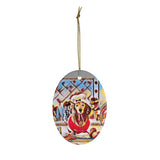 Dasiey's Holiday Ceramic Ornaments - Art made from Photo - Choice of Star, Circle, Heart or Oval - Daisey's Doggie Chic