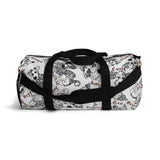 Exclusive Pet Art Duffel Bag - Black White Patchwork Dogs with Cutesy Names - Sizes S or L - personalize - Daisey's Doggie Chic