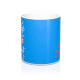 Ceramic Mug- Two-Sided - A House Isn't a Home Without Paws - Bright Blue - Personalize- 11oz OR 15oz - Daisey's Doggie Chic