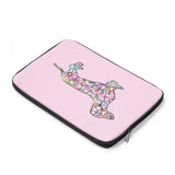 Laptop Sleeve Case - Dachshund Long on LOVE - Color Light Pink - Personalize Free - Daisey's Doggie Chic