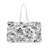 Exclusive Dog Art Tote - Patchwork Dogs with Cutesy Dog Names  - Choice of Tall Tote or oversized Weekender Bags - personalize - Daisey's Doggie Chic