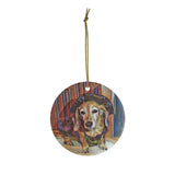 Dasiey's Wicked Cute Ceramic Ornament - Custom made from Photo - Choice of Circle, Oval, Star or Heart - Daisey's Doggie Chic