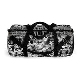 Exclusive Pet Art Duffel Bag - The Many Faces of Dogs with Name List Contrast - Sizes Small or Large - Choice of Color - personalize - Daisey's Doggie Chic