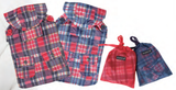 Puppia "Barrington Hooded Cape Raincoat"  in color Navy Plaid - Daisey's Doggie Chic