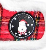 Blitzen Plaid Choke-Free Quilted Halter Harness - Color Holiday Red Plaid - Daisey's Doggie Chic