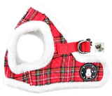 Blitzen Quilted Plaid Jacket Vest Harness - Color Holiday Red Plaid - Daisey's Doggie Chic