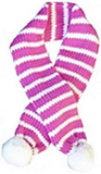 Candy Cane Striped Knit PomPom Scarf for Dogs Available in 4 Colors - Daisey's Doggie Chic