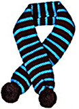 Candy Cane Striped Knit PomPom Scarf for Dogs Available in 4 Colors - Daisey's Doggie Chic