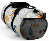 Exclusive Child Art Duffel Bag Under the Sea shown in NAVY Blue Gym Bag - Choice of Color & Size - personalize - Daisey's Doggie Chic