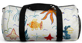 Exclusive Child Art Duffel Bag Under the Sea shown in NAVY Blue Gym Bag - Choice of Color & Size - personalize - Daisey's Doggie Chic