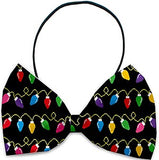 Old Fashioned Christmas - Holiday Themed Bowtie 2-Pack set with Charm Accessory for Dogs or Cats - Daisey's Doggie Chic