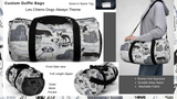 Exclusive Dog Art Duffel Bag Les Chien Dogs Always -Favorite Dog Breeds- Size S or L - personalize - Daisey's Doggie Chic