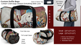 Exclusive Pet Art Duffel Bag - Candy Chef Dogs in the Kitchen - Season Everything with Love - Sizes S or L - personalize - Daisey's Doggie Chic