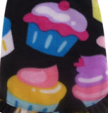 Cozy Fleece Cupcakes Pullover Ruffled Skirt Tank Dress - in color Black Multi - Daisey's Doggie Chic