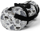 Exclusive Dog Art Duffel Bag Les Chien Dogs Always -Favorite Dog Breeds- Size S or L - personalize - Daisey's Doggie Chic