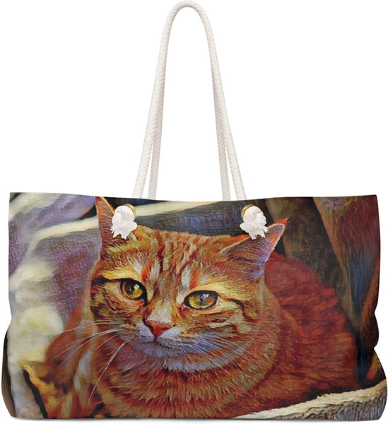 Exclusive Cat Art Tote Orange Tabby Cat Red Mackerel - Weekender Bags –  Daisey's Doggie Chic