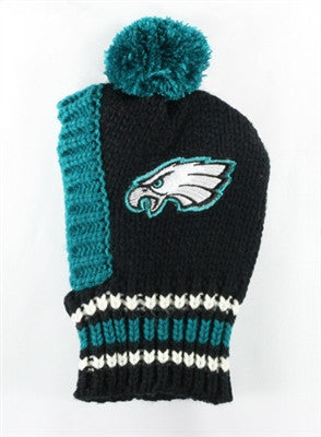 Philadelphia EAGLES NFL Official Licensed Ski Hat for Dogs in color Black/Green - Daisey's Doggie Chic