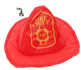 Cute Doggie Fireman Fire Chief Costume Raincoat with Helmet Style Hat in color Red/Yellow - Daisey's Doggie Chic