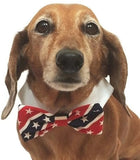 American Flag Stars and Stripes Bow Tie and Dress-up Shirt Collar With Pin - Daisey's Doggie Chic