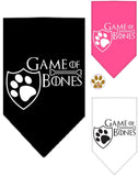 Game of Bones Bandana Scarf in 3 colors Black,Pink or White - Daisey's Doggie Chic