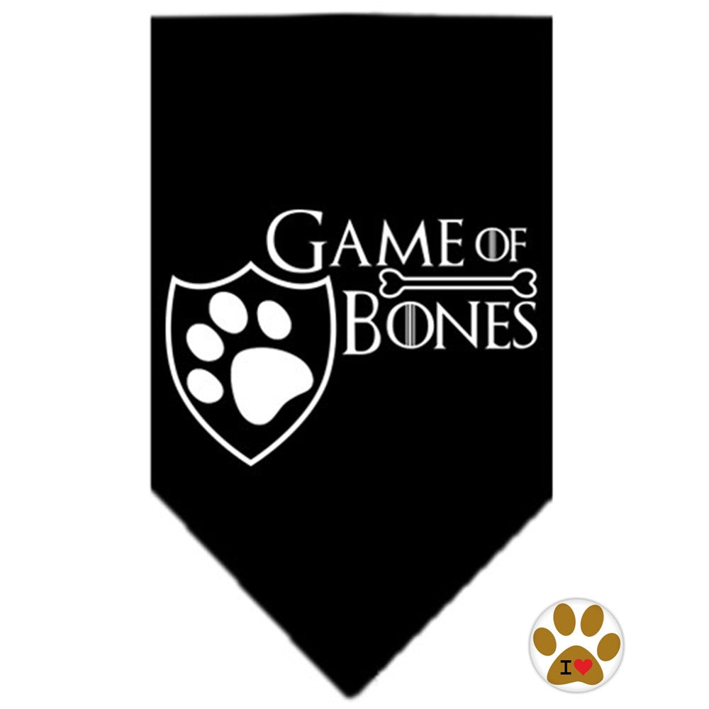Game of Bones Bandana Scarf in color Black - Daisey's Doggie Chic