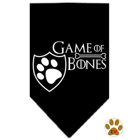 Game of Bones Bandana Scarf in color Black - Daisey's Doggie Chic