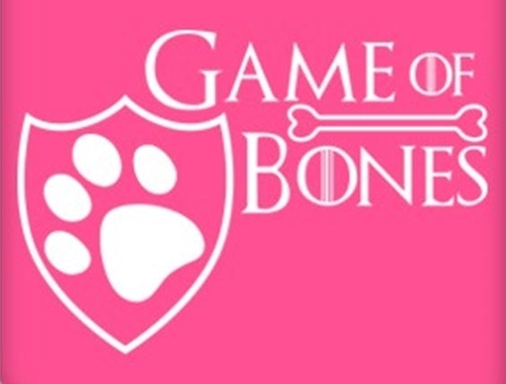 Game of Bones Bandana Scarf in 3 colors Black,Pink or White - Daisey's Doggie Chic